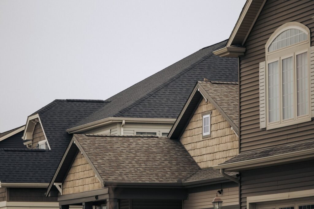 Home with a clean shingle roof